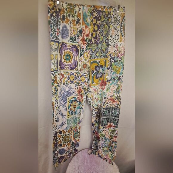 Johnny Was two piece pj pant set - Picture 3 of 4